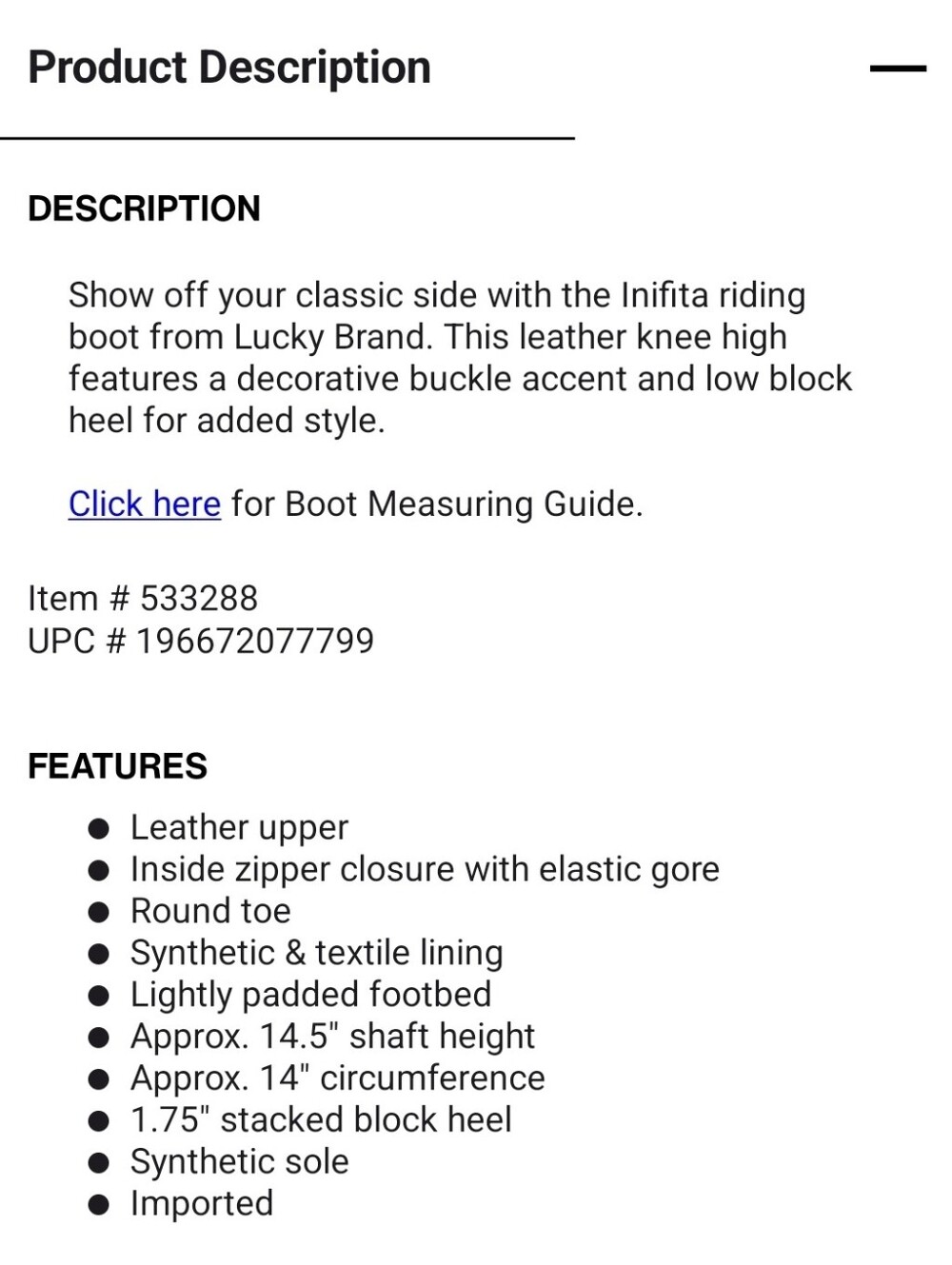 Lucky Brand Inifita Riding Boot - Knee-High Brown Boots - Sz 8 - Picture 4 of 16